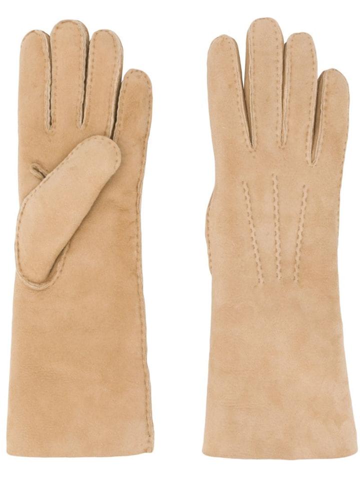 Escada Smooth Finish Gloves - Neutrals