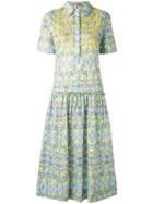 Miahatami - Floral Print Shirt Dress - Women - Cotton - 42, Yellow, Cotton