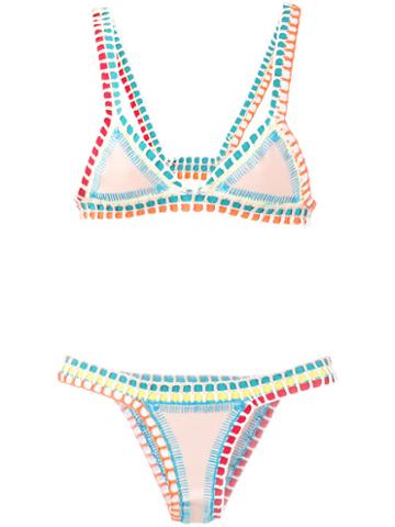 Kiini - Crochet Luna Bikini - Women - Nylon/polyester/spandex/elastane - S, Nude/neutrals, Nylon/polyester/spandex/elastane