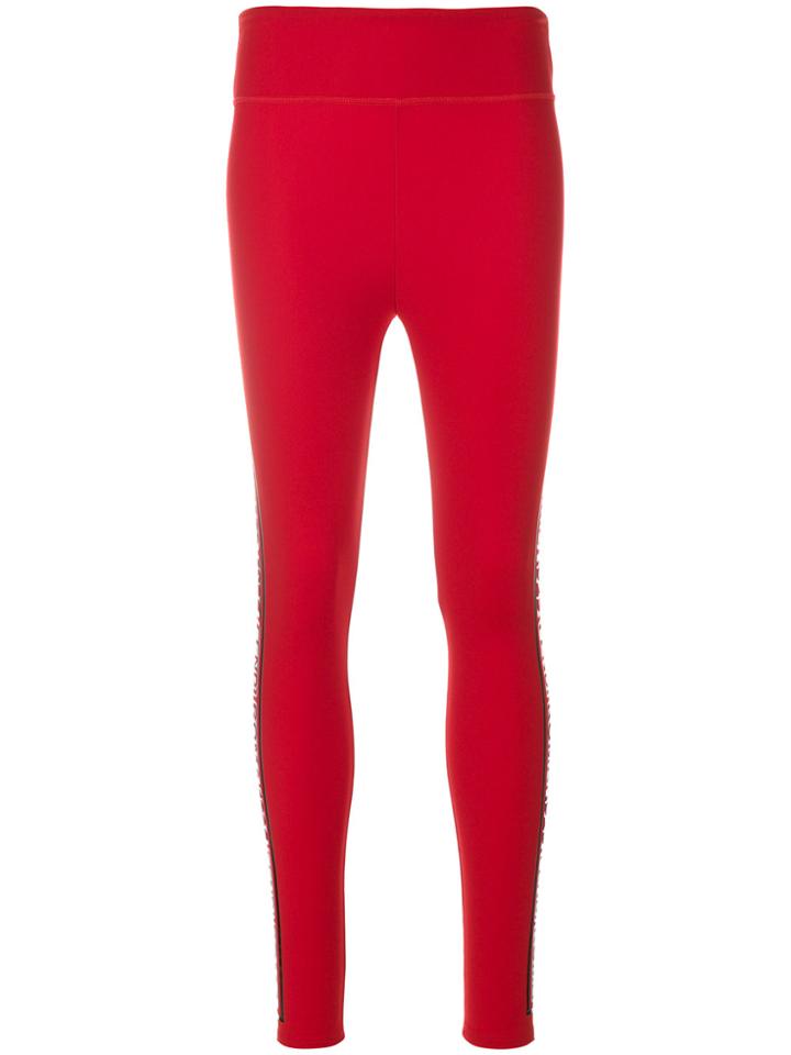 Fendi Side Panel Leggings - Red