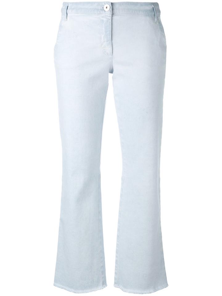 Dorothee Schumacher - Cropped Bootcut Jeans - Women - Cotton/spandex/elastane - 5, Blue, Cotton/spandex/elastane