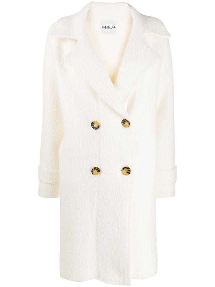 Essentiel Antwerp Tricky Double Breasted Coat - White