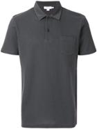 Sunspel Chest Pocket Polo Shirt - Grey