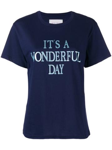 Alberta Ferretti It's A Wonderfull Day T-shirt - Blue