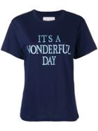 Alberta Ferretti It's A Wonderfull Day T-shirt - Blue