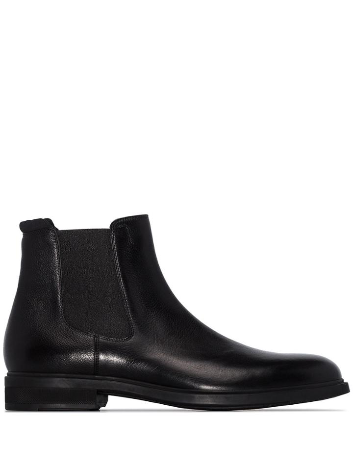 Hugo Hugo Boss Black Leather Chelsea Boots