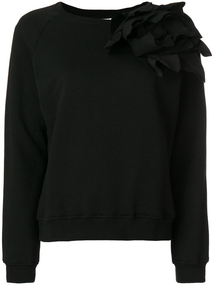 Ainea Floral Embellished Sweatshirt - Black