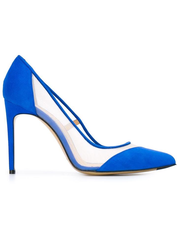 Bionda Castana Bay Pumps, Women's, Size: 40, Blue, Calf Leather/suede/nylon