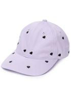 Undercover Embroidered Heart Cap - Purple