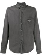 Prada Button-down Denim Shirt - Black