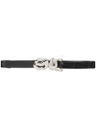 Maison Margiela Carinata Snake Buckle Belt, Women's, Black, Calf Leather/snake Skin/aluminium/copper
