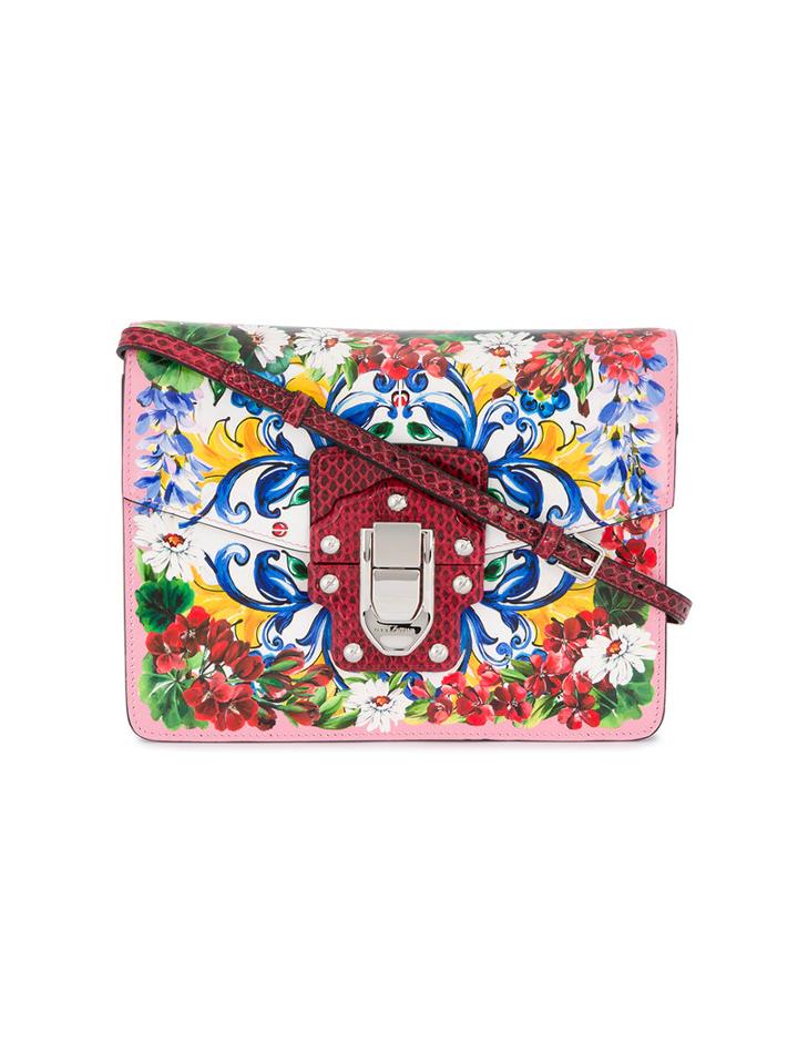 Dolce & Gabbana - Lucia Shoulder Bag - Women - Silk/calf Leather/lamb Skin/snake Skin - One Size, Silk/calf Leather/lamb Skin/snake Skin