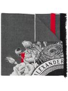 Alexander Mcqueen Logo Knit Scarf - Black