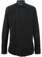 Dolce & Gabbana Classic Formal Shirt, Men's, Size: 38, Black, Cotton/spandex/elastane