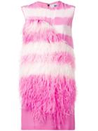 Msgm Feathers Shift Dress - Pink