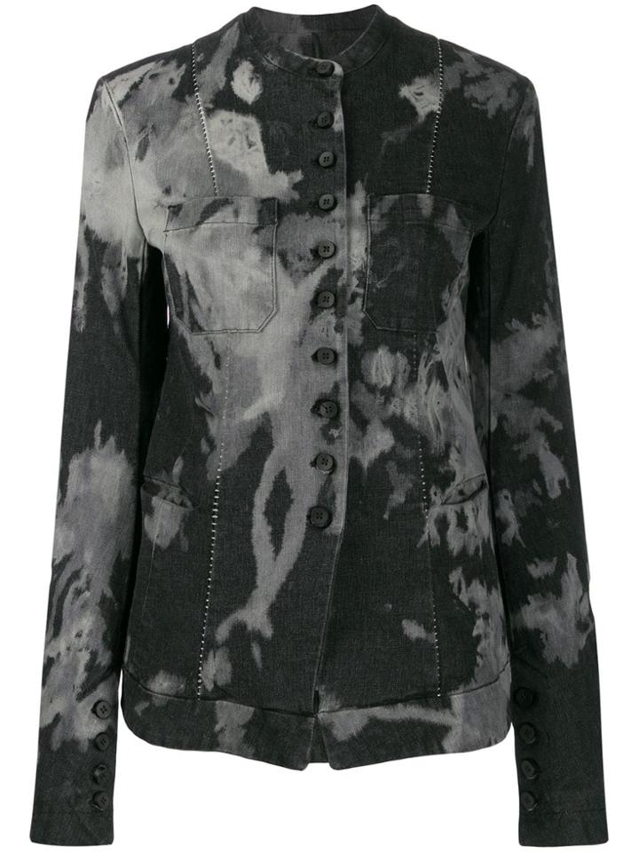 Masnada Tie-dye Fitted Jacket - Black