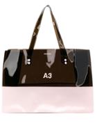 Nana-nana A4 Colour Block Tote - Black