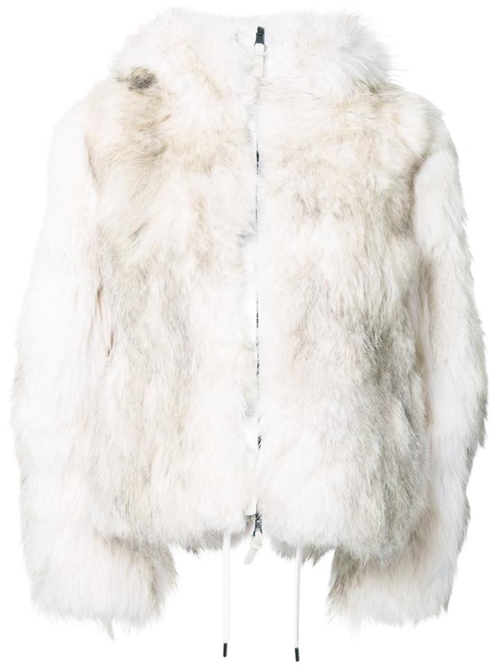 Kru Reversible Coyote Fur Camouflage Jacket - Brown