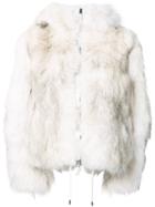 Kru Reversible Coyote Fur Camouflage Jacket - Brown