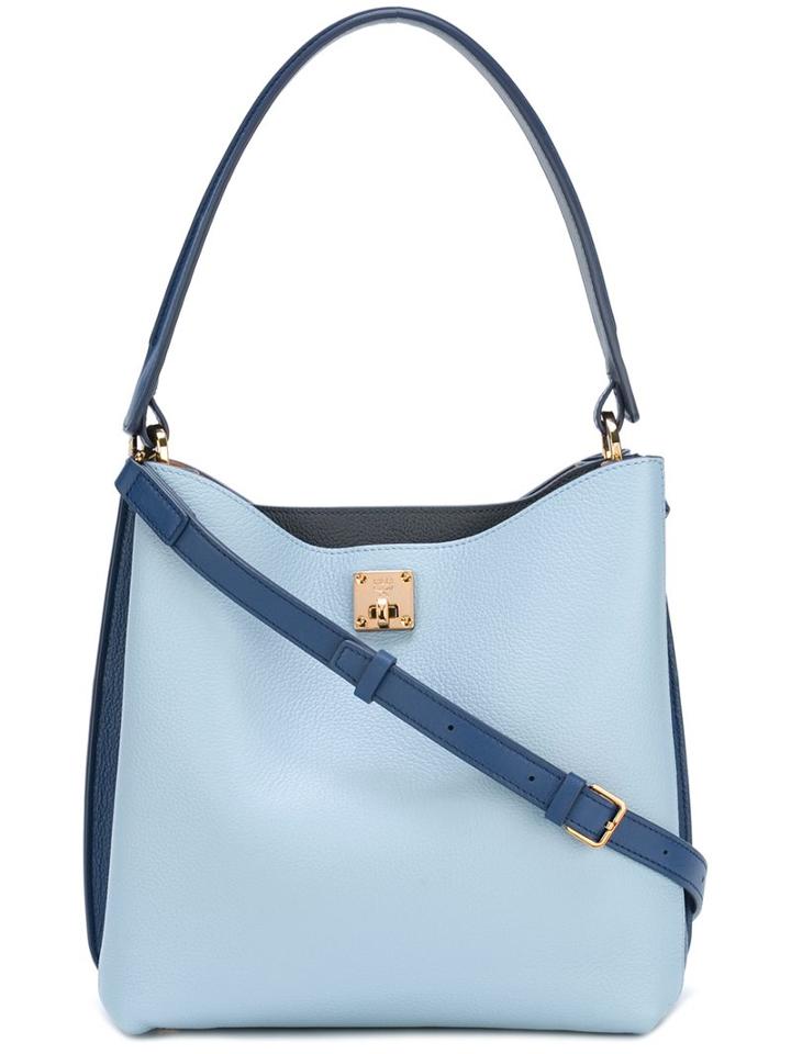 Mcm Tonal Medium Tote, Women's, Blue