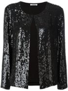 P.a.r.o.s.h. Sequin Jacket, Women's, Size: Large, Black, Viscose/pvc