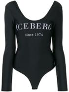 Iceberg Fitted Logo Bodysuit - Black
