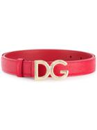 Dolce & Gabbana Logo Buckle Belt - Red
