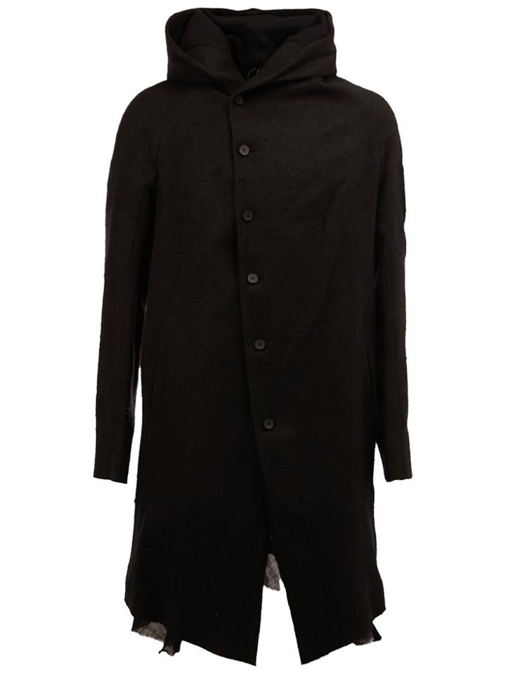 Masnada Roll Neck Coat - Black