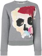 Alexander Mcqueen Skull Print Sweatshirt - Grey