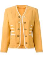 Moschino Vintage Cropped Button Jacket, Women's, Size: S/m, Yellow/orange