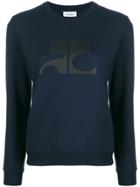 Courrèges Logo Print Sweatshirt - Blue