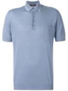Loro Piana Classic Polo Shirt, Men's, Size: Small, Blue, Silk/linen/flax