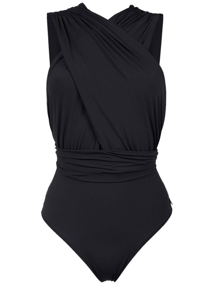 Brigitte Ruched Talita Swimsuit - Black