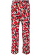 No21 Printed Cropped Trousers - Red