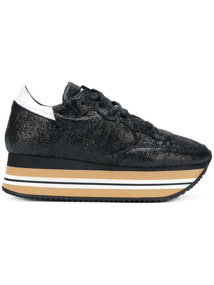 Philippe Model Tropez Platform Sneakers - Black