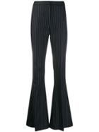 Alexander Mcqueen Pinstriped Flared Trousers - 4046 Blue