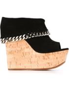 Casadei Foldover Top Wedge Sandals