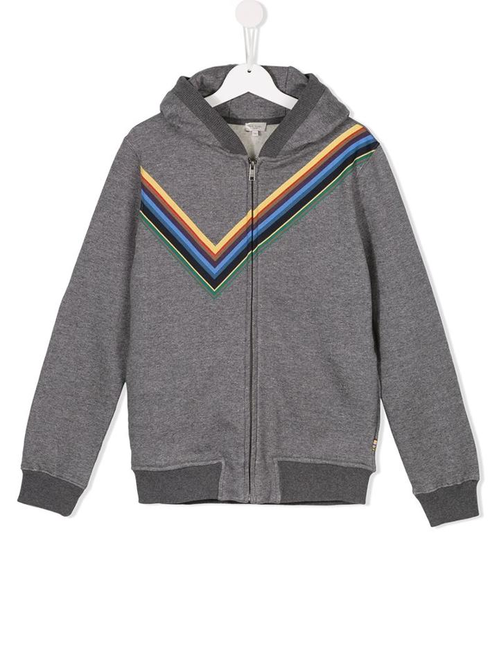 Paul Smith Junior Diagonal Striped Hoodie, Boy's, Size: 16 Yrs, Grey