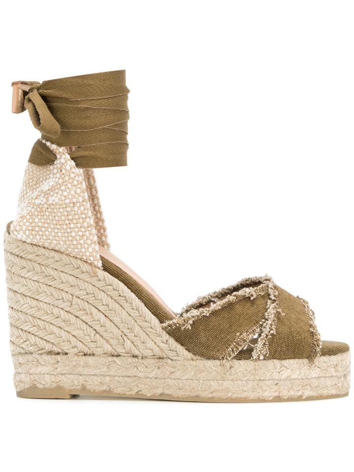 Castañer Bluma Wedge Espadrilles - Green