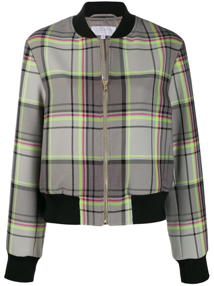 Escada Sport Checked Bomber Jacket - Grey