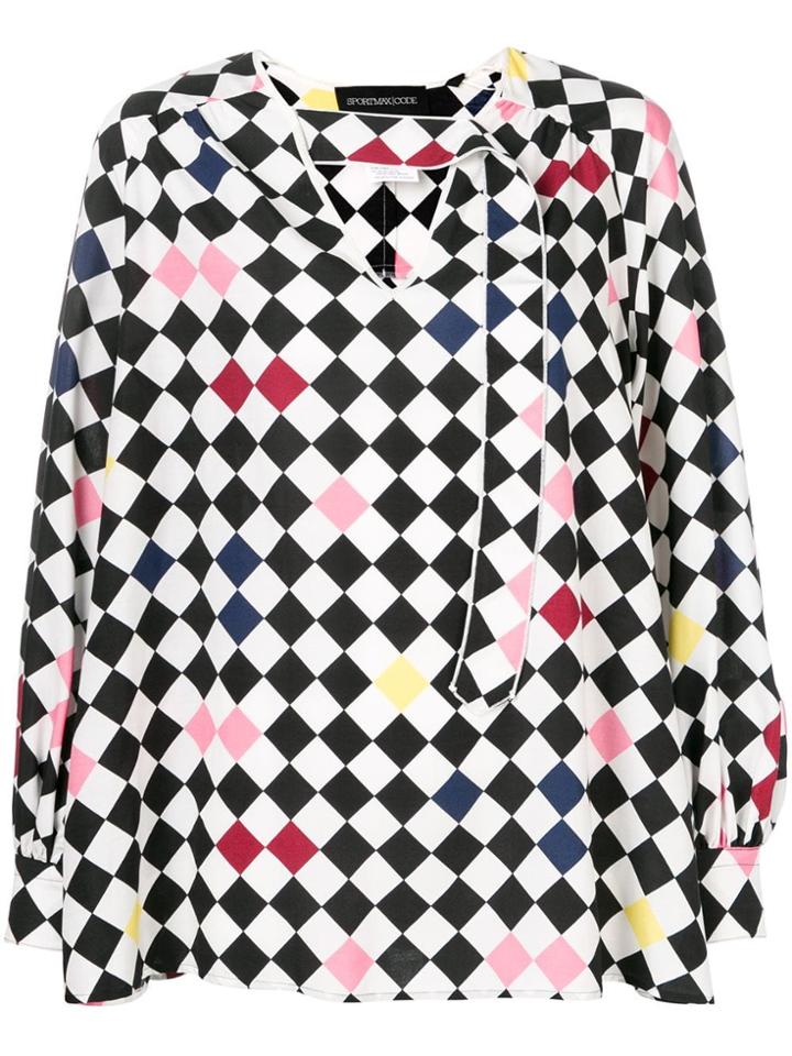 Sport Max Code Ora Checked Blouse - Black