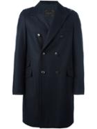 Paltò 'valentino' Coat, Men's, Size: 50, Blue, Cotton/nylon/polyester/virgin Wool