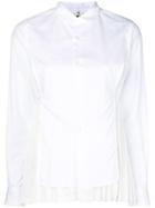 Comme Des Garçons Noir Kei Ninomiya Front-panel Pleated Shirt - White