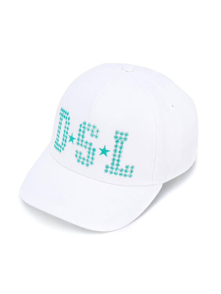 Diesel Kids - Embroidered Logo Cap - Kids - Cotton/viscose - 48 Cm, White