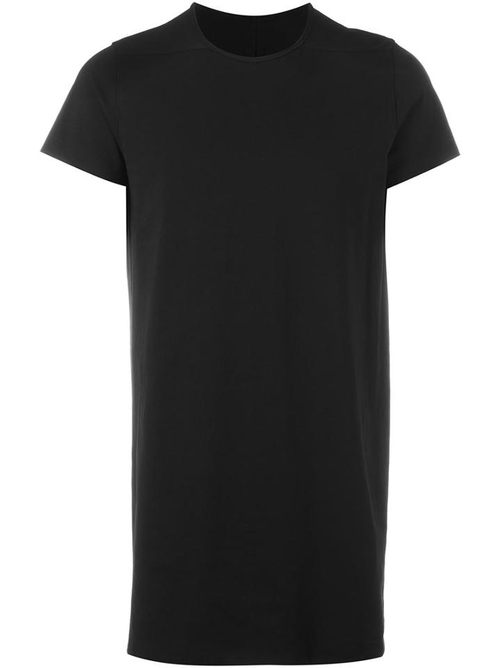 Rick Owens Drkshdw Long T-shirt, Size: Large, Black, Cotton