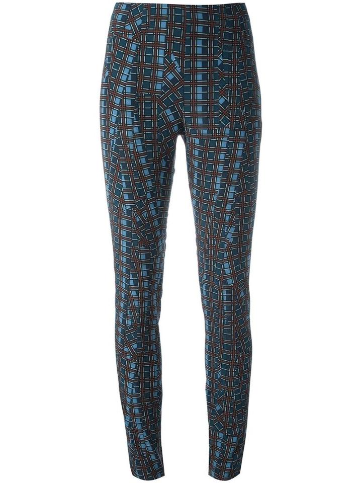 A.f.vandevorst 'piano' Leggings, Women's, Size: 40, Blue, Silk/spandex/elastane