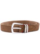 Eleventy - Buckle Belt - Men - Suede - 100, Brown, Suede