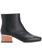 Marni Wooden Block Heel Boots - Black