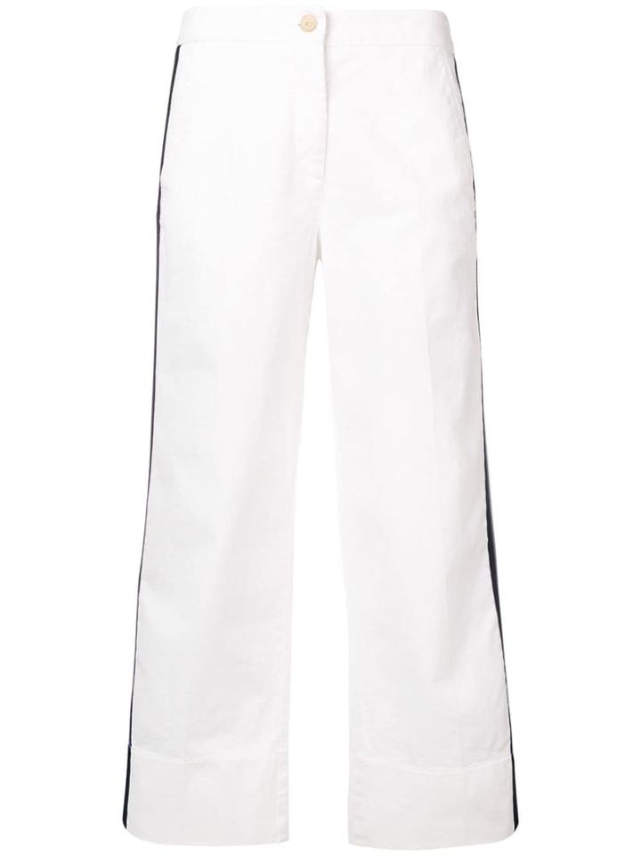 Luisa Cerano Side Stripe Jeans - White