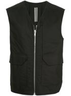 Rick Owens Sleeveless Zipped Vest - Black